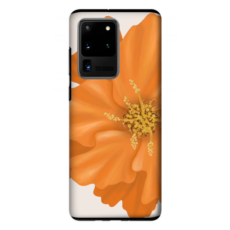 Orange Ellila flower: Samsung Galaxy S20 Ultra Tough Case