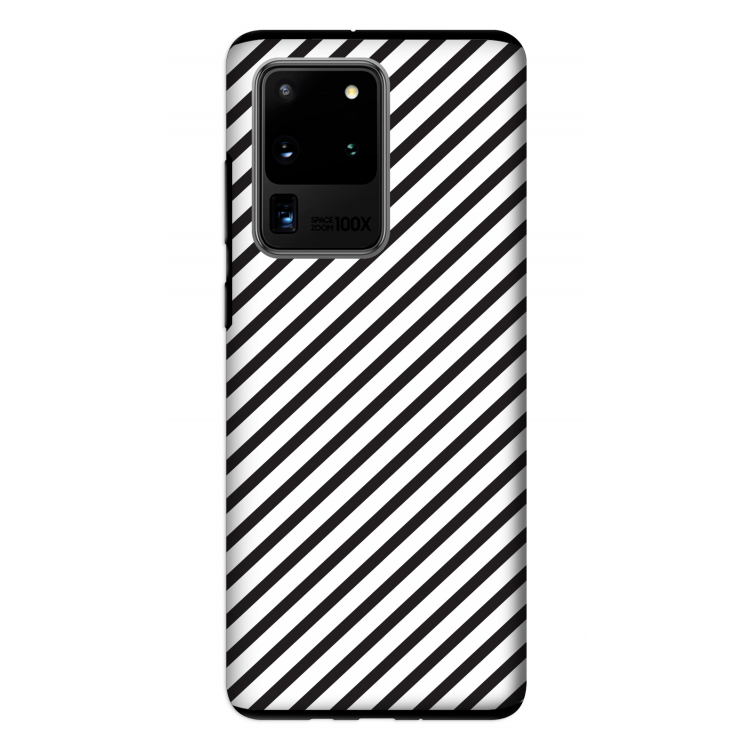 Strepen zwart-wit: Samsung Galaxy S20 Ultra Tough Case