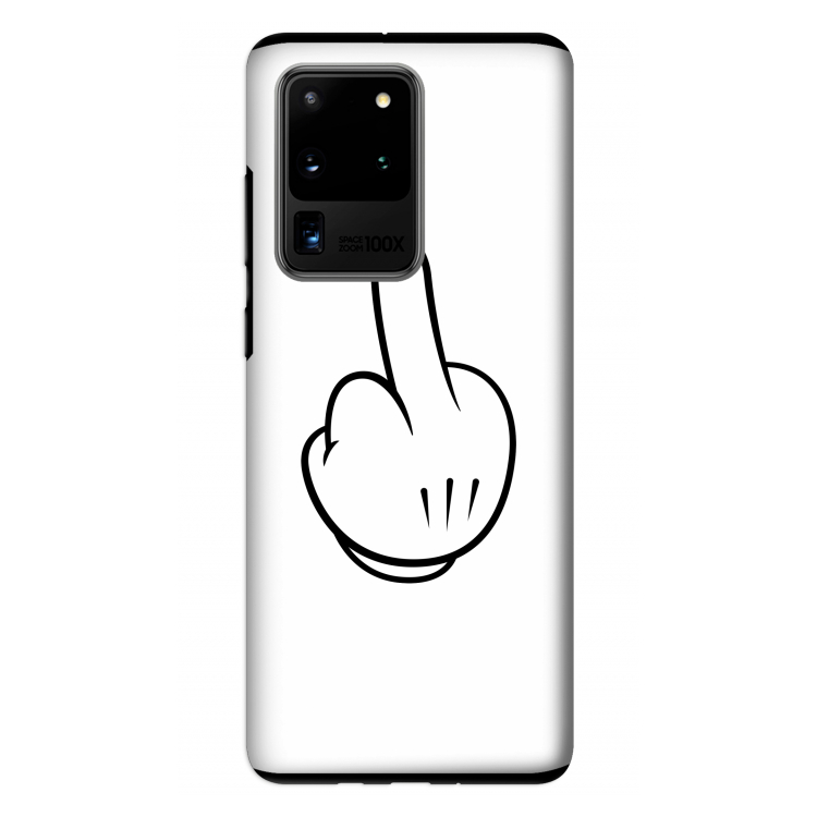Middle finger white: Samsung Galaxy S20 Ultra Tough Case