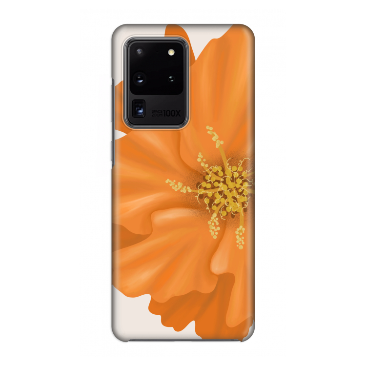 Orange Ellila flower: Volledig geprint Samsung Galaxy S20 Ultra Hoesje