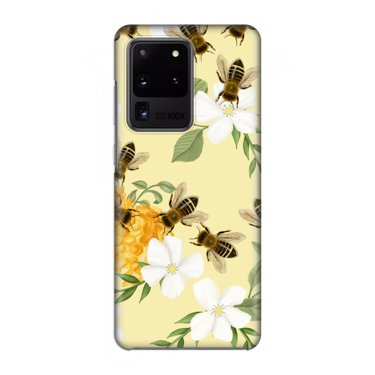 No flowers without bees: Volledig geprint Samsung Galaxy S20 Ultra Hoesje