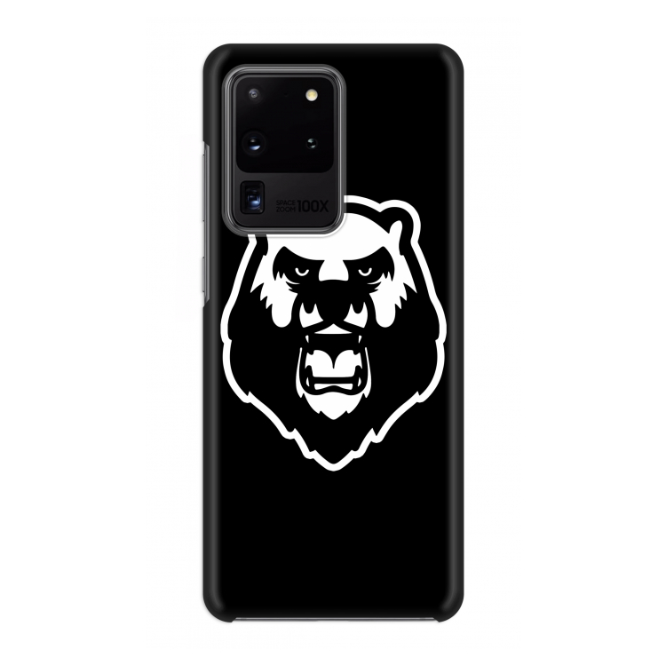 Angry Bear (black): Volledig geprint Samsung Galaxy S20 Ultra Hoesje