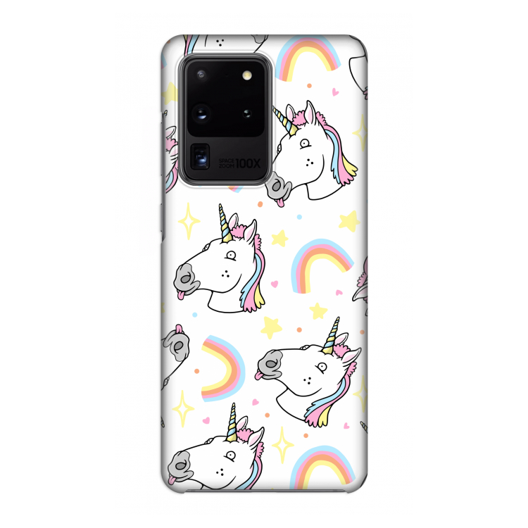 Rainbow Unicorn: Volledig geprint Samsung Galaxy S20 Ultra Hoesje