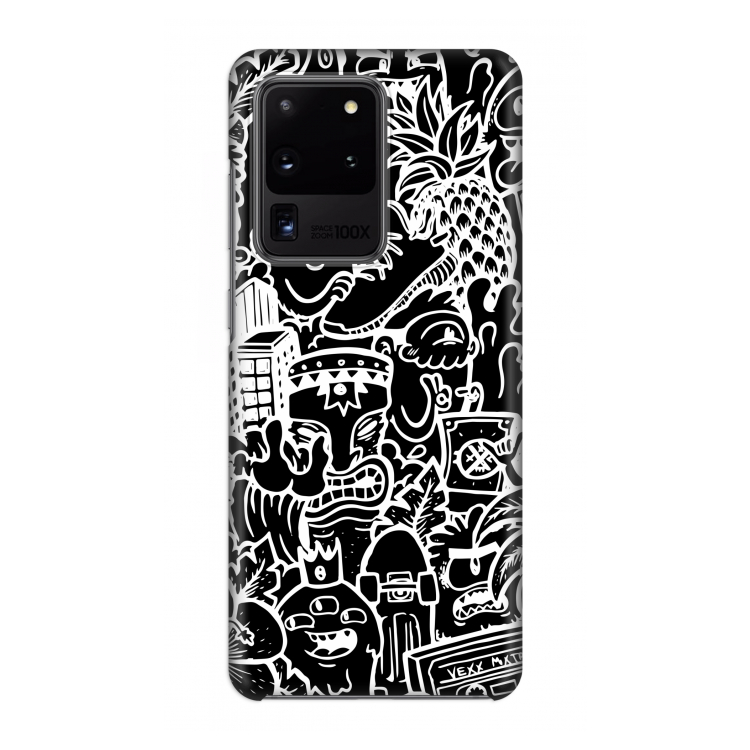 Vexx Black Mixtape: Volledig geprint Samsung Galaxy S20 Ultra Hoesje