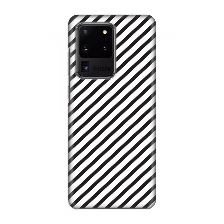 Strepen zwart-wit: Volledig geprint Samsung Galaxy S20 Ultra Hoesje