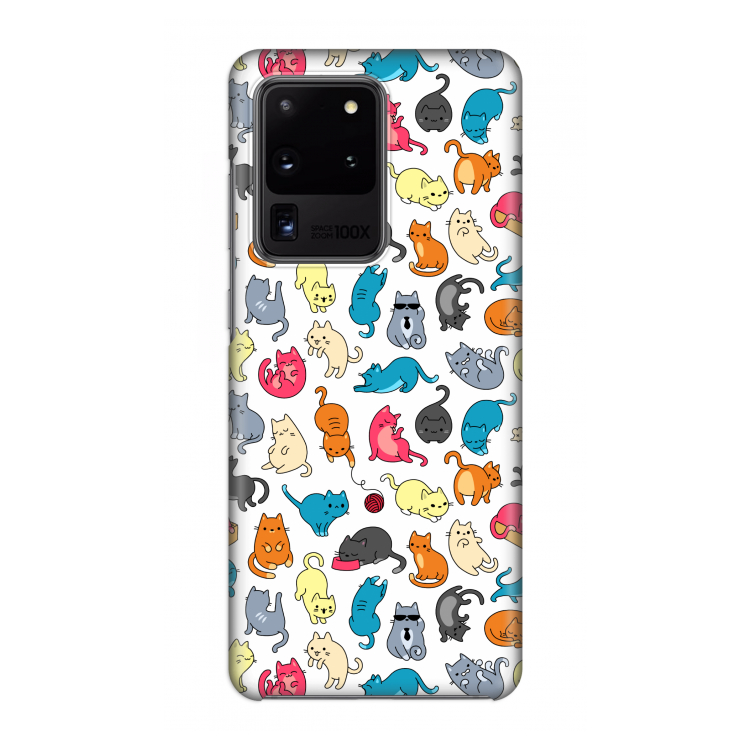 Kleurrijke katten: Volledig geprint Samsung Galaxy S20 Ultra Hoesje