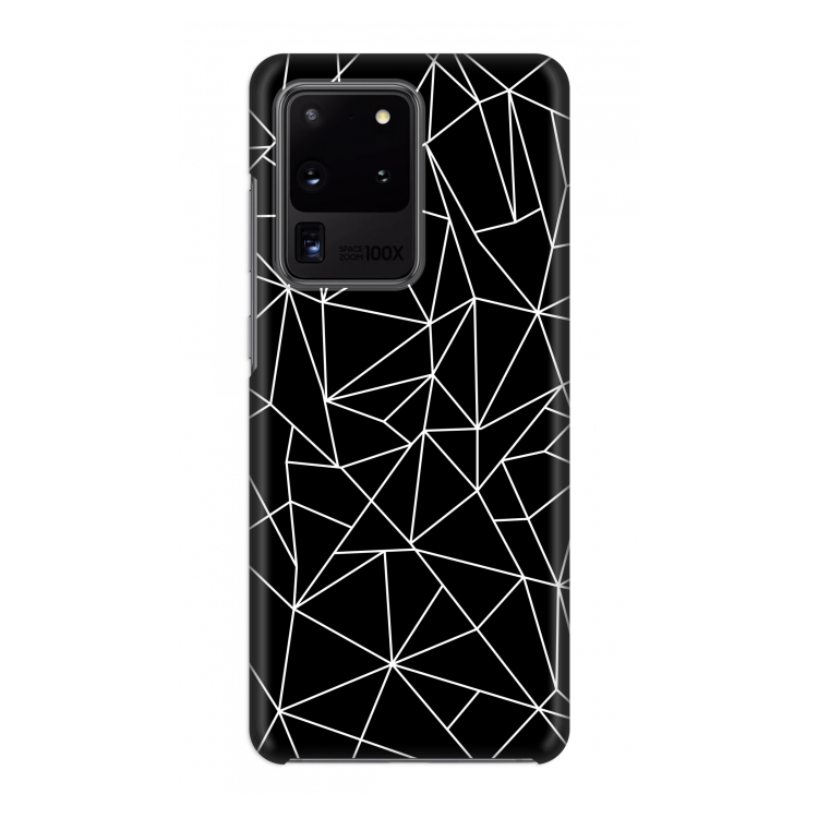 Geometrische lijnen wit: Volledig geprint Samsung Galaxy S20 Ultra Hoesje