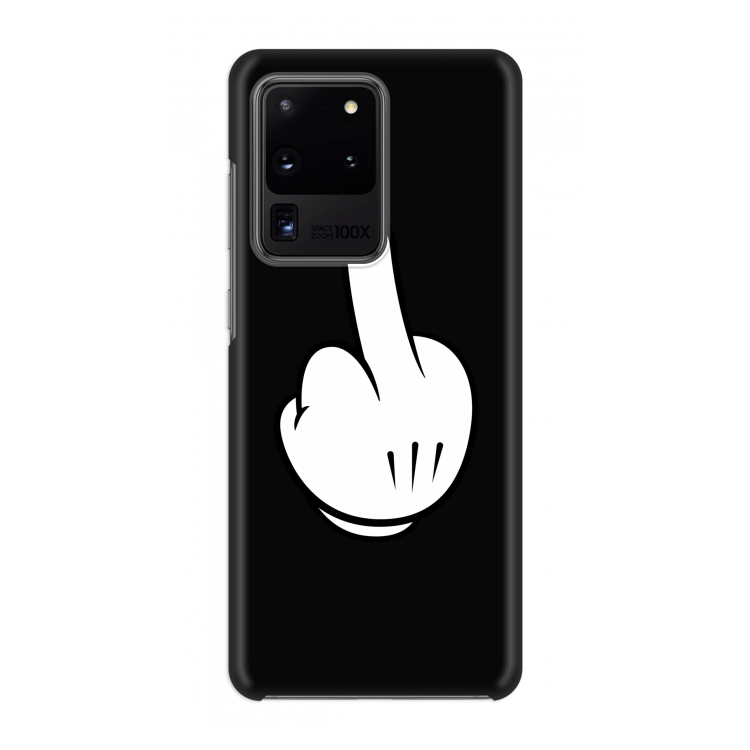 Middle finger black: Volledig geprint Samsung Galaxy S20 Ultra Hoesje