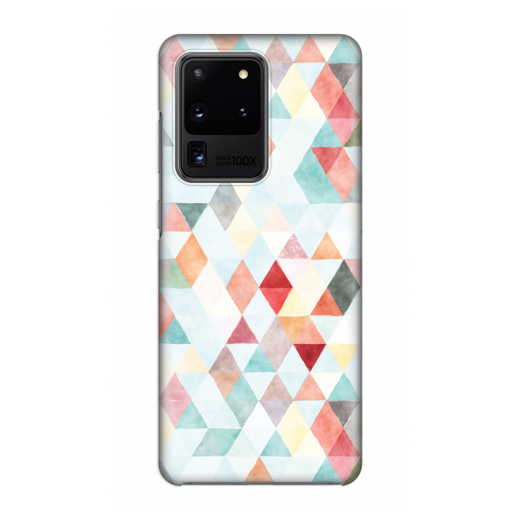 Gekleurde driehoekjes pastel: Volledig geprint Samsung Galaxy S20 Ultra Hoesje