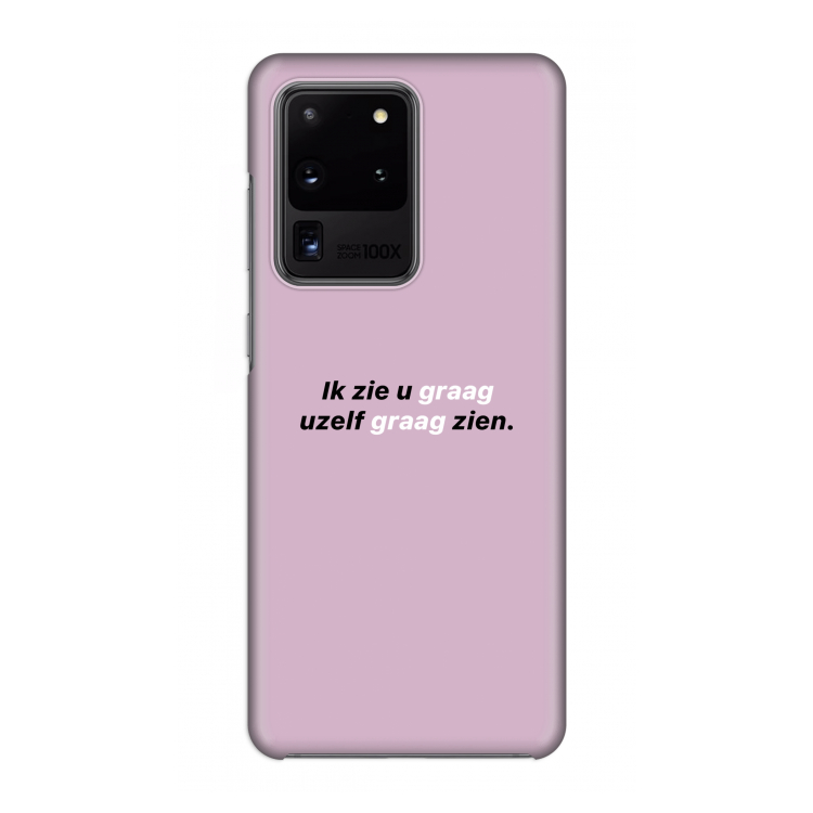 uzelf graag zien: Volledig geprint Samsung Galaxy S20 Ultra Hoesje