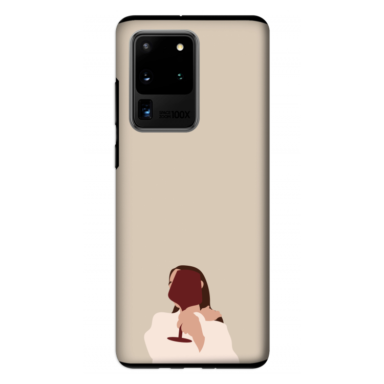 I drink wine: Samsung Galaxy S20 Ultra Tough Case