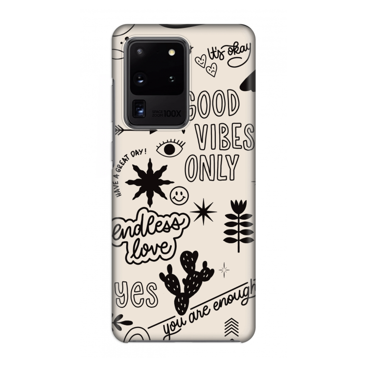 Good vibes: Volledig geprint Samsung Galaxy S20 Ultra Hoesje