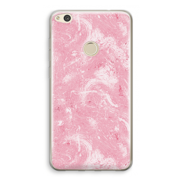 Abstract Painting Pink: Huawei Ascend P8 Lite (2017) Transparant Hoesje