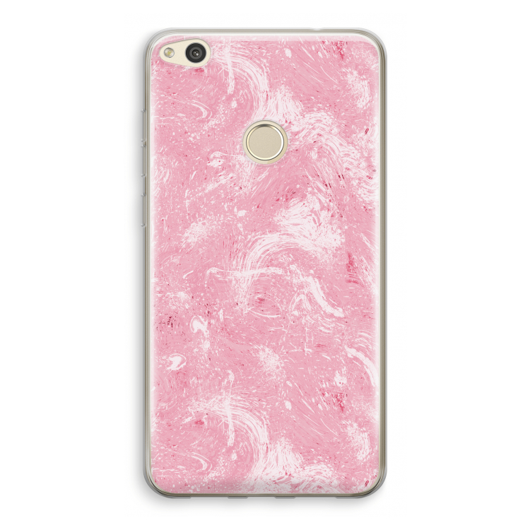 Abstract Painting Pink: Huawei Ascend P8 Lite (2017) Transparant Hoesje