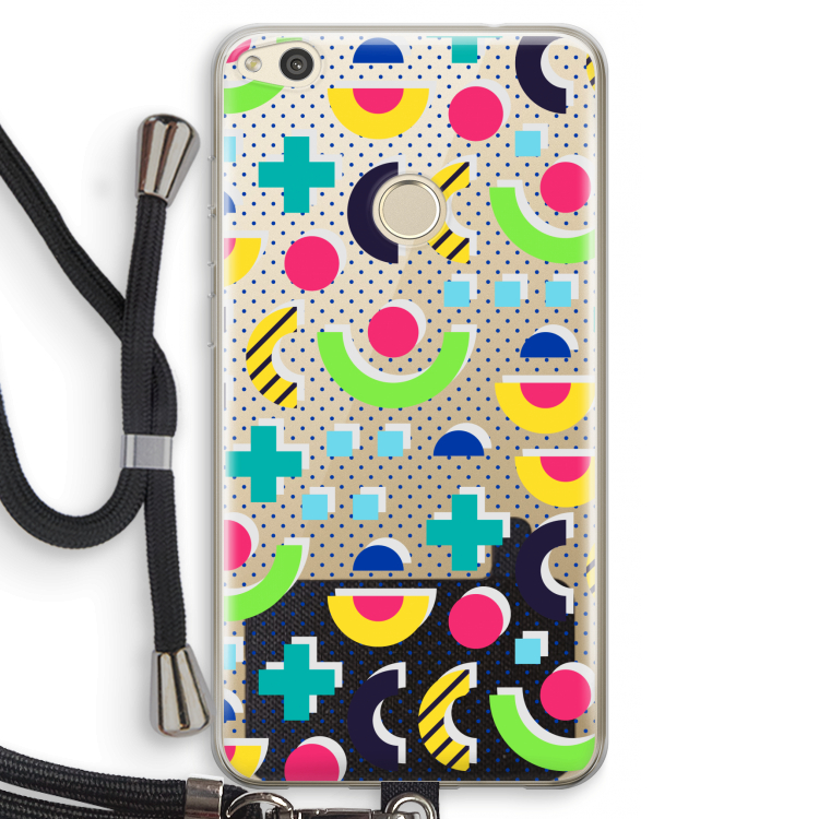 8-bit N°1: Huawei Ascend P8 Lite (2017) Transparant Hoesje met koord