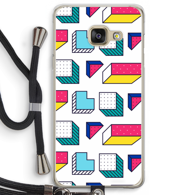 8-bit N°7: Samsung Galaxy A3 (2016) Transparant Hoesje met koord