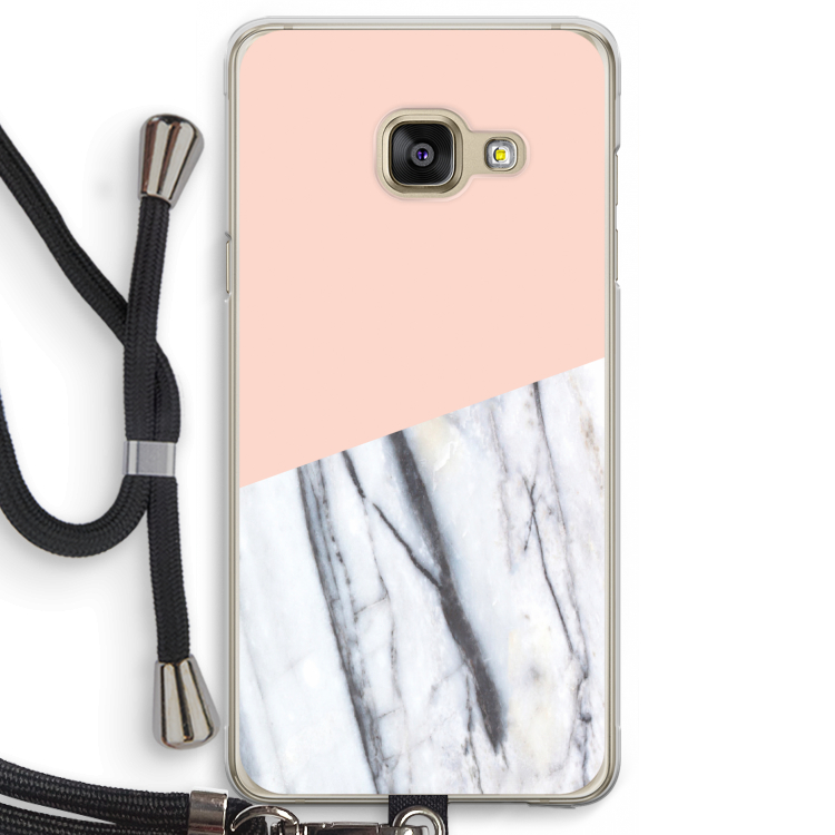 A touch of peach: Samsung Galaxy A3 (2016) Transparant Hoesje met koord