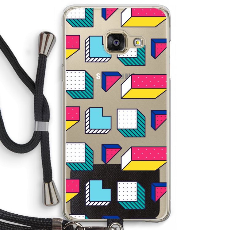 8-bit N°7: Samsung Galaxy A3 (2016) Transparant Hoesje met koord