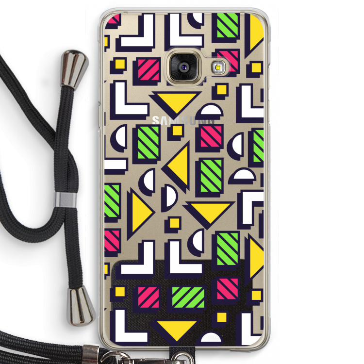 8-bit N°4: Samsung Galaxy A3 (2016) Transparant Hoesje met koord
