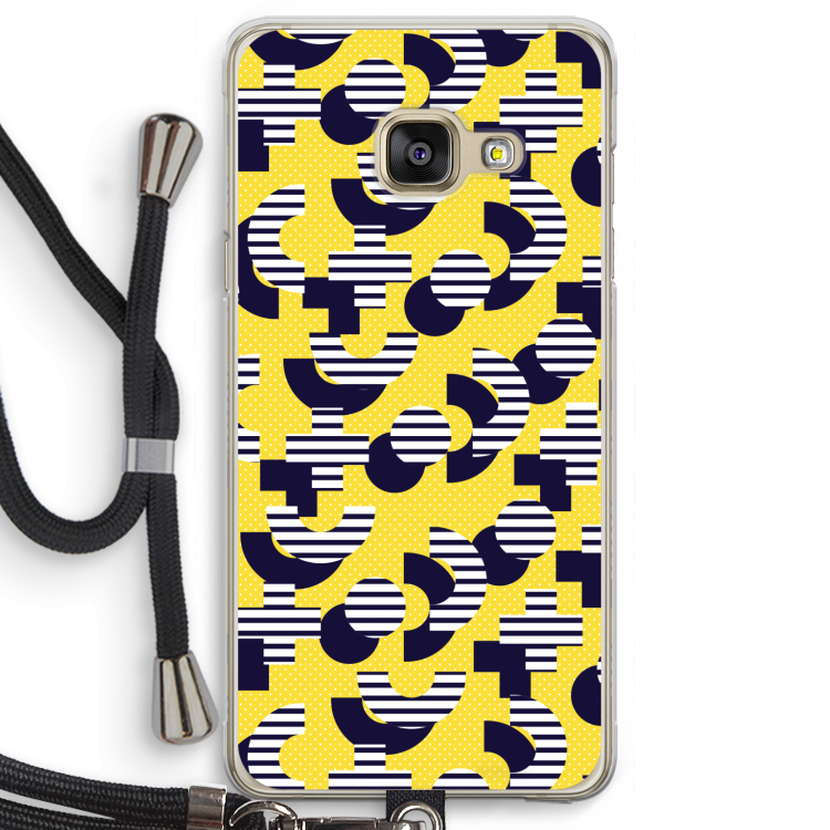8-bit N°3: Samsung Galaxy A3 (2016) Transparant Hoesje met koord