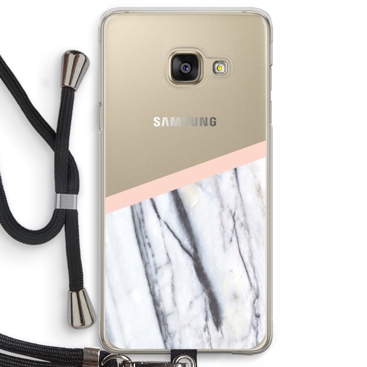 A touch of peach: Samsung Galaxy A3 (2016) Transparant Hoesje met koord