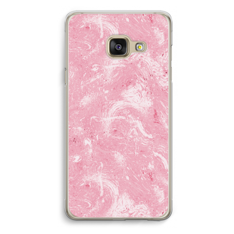 Abstract Painting Pink: Samsung A3 (2017) Transparant Hoesje
