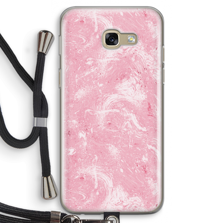 Abstract Painting Pink: Samsung Galaxy A5 (2017) Transparant Hoesje met koord
