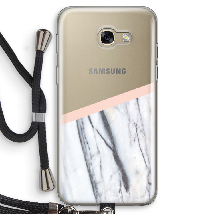 A touch of peach: Samsung Galaxy A5 (2017) Transparant Hoesje met koord