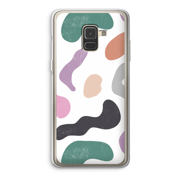 Memphis Shapes: Samsung Galaxy A8 (2018) Transparant Hoesje