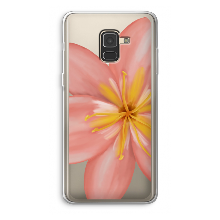 Pink Ellila Flower: Samsung Galaxy A8 (2018) Transparant Hoesje