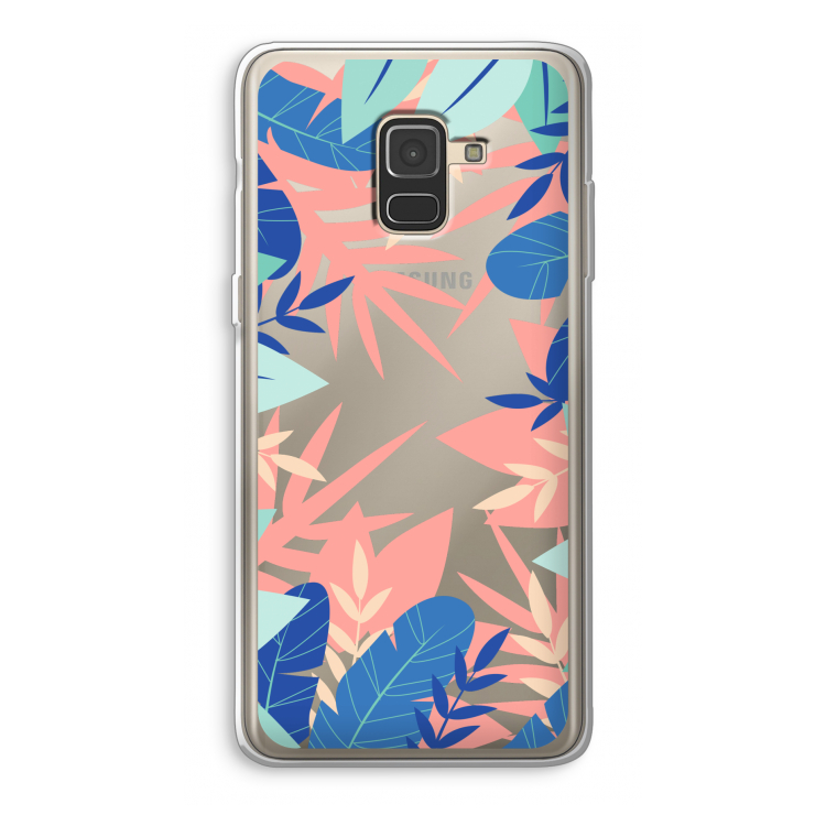 Tropisch: Samsung Galaxy A8 (2018) Transparant Hoesje