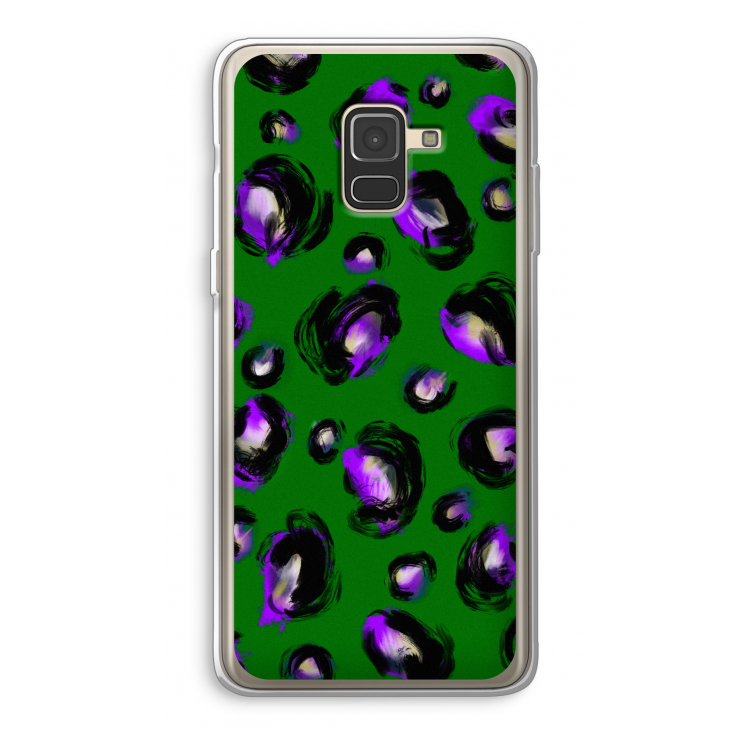Green Cheetah: Samsung Galaxy A8 (2018) Transparant Hoesje