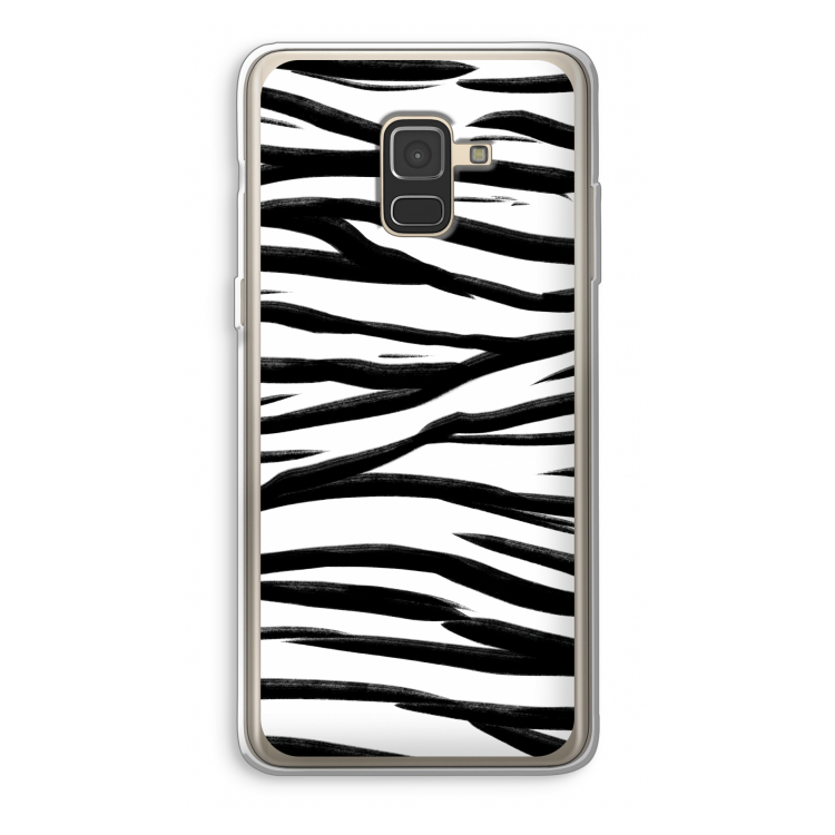 Zebra pattern: Samsung Galaxy A8 (2018) Transparant Hoesje