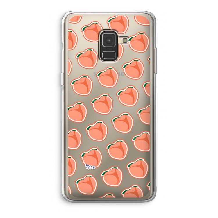 Just peachy: Samsung Galaxy A8 (2018) Transparant Hoesje