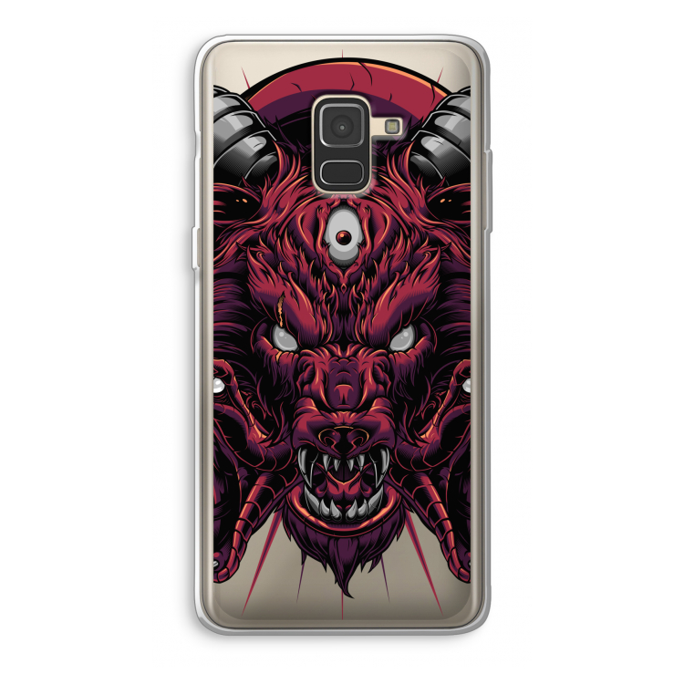 Hell Hound and Serpents: Samsung Galaxy A8 (2018) Transparant Hoesje