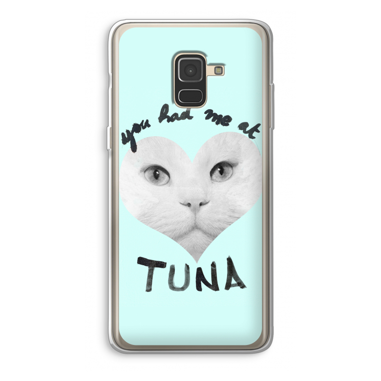 You had me at tuna: Samsung Galaxy A8 (2018) Transparant Hoesje