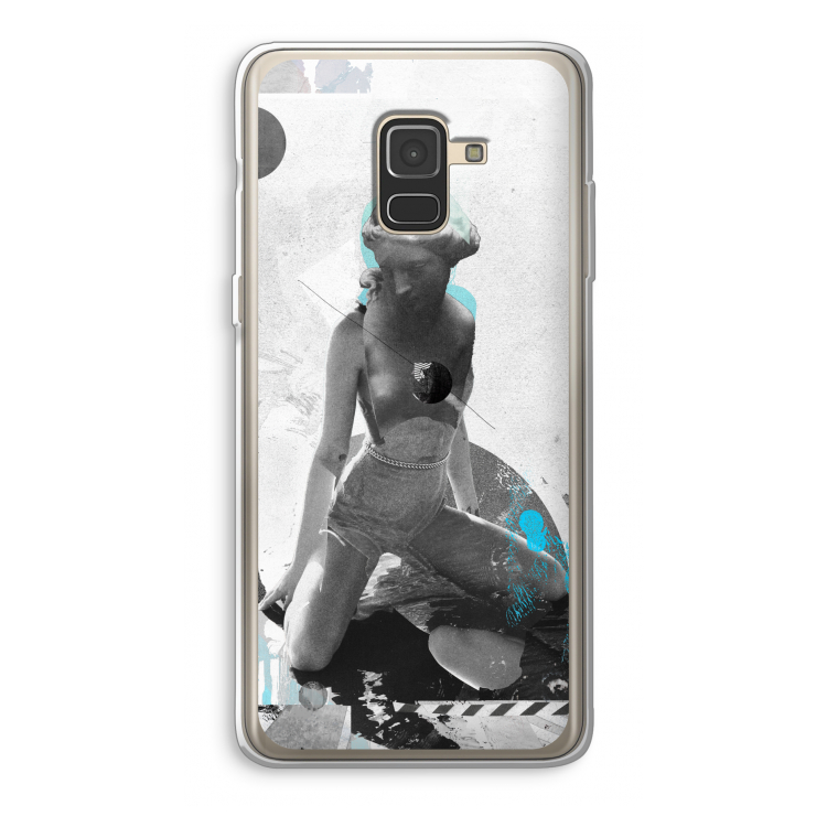 I will not feel a thing: Samsung Galaxy A8 (2018) Transparant Hoesje