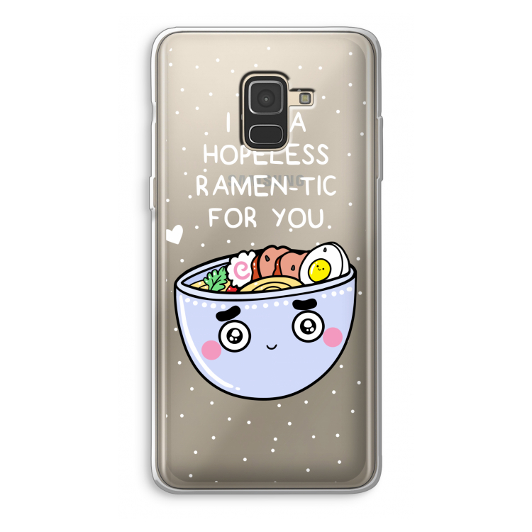 I'm A Hopeless Ramen-Tic For You: Samsung Galaxy A8 (2018) Transparant Hoesje