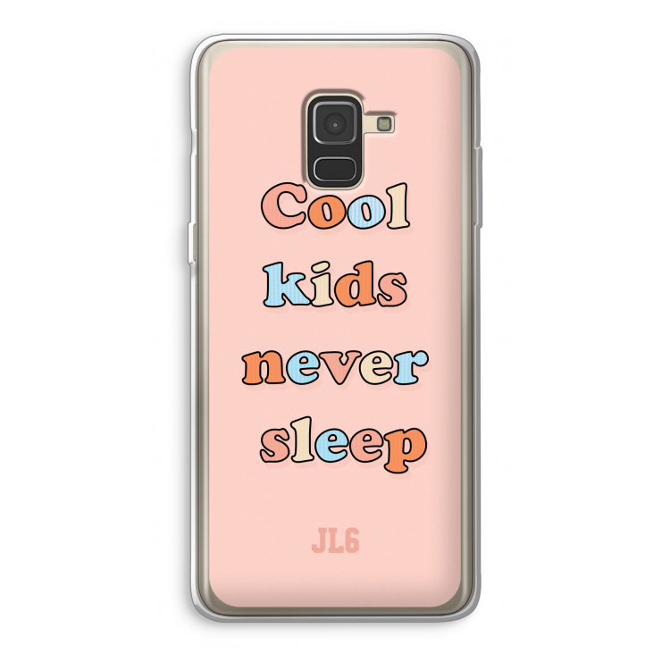 Cool Kids Never Sleep: Samsung Galaxy A8 (2018) Transparant Hoesje