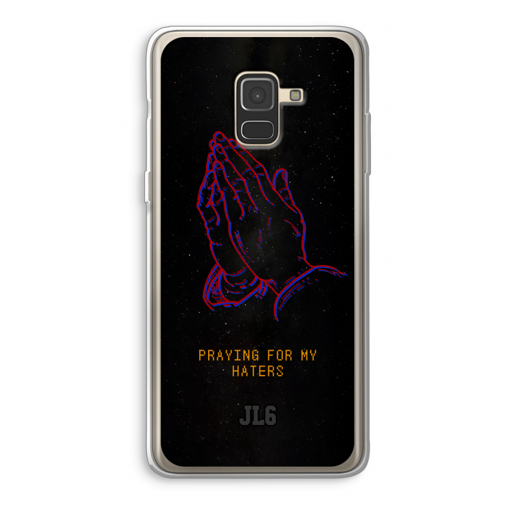 Praying For My Haters: Samsung Galaxy A8 (2018) Transparant Hoesje