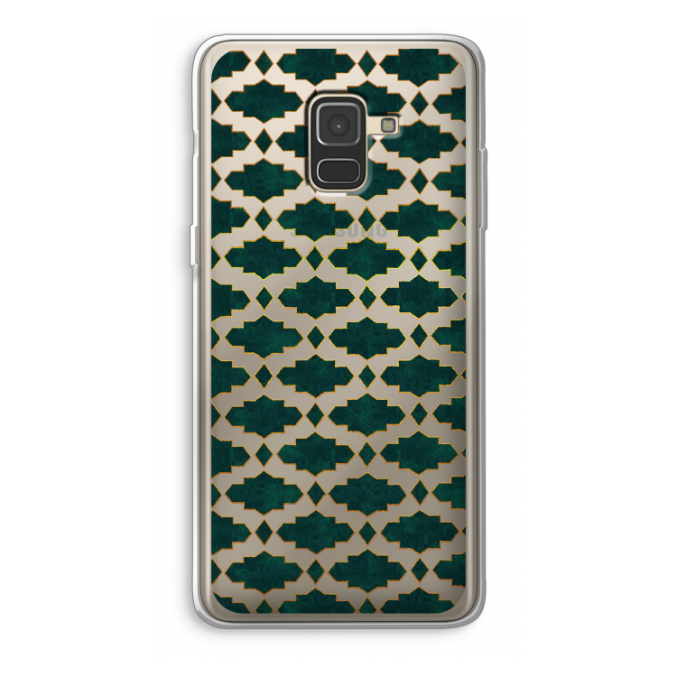 Moroccan tiles: Samsung Galaxy A8 (2018) Transparant Hoesje