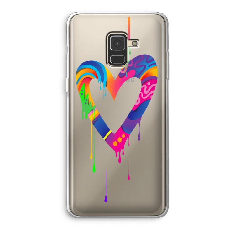 Melts My Heart: Samsung Galaxy A8 (2018) Transparant Hoesje