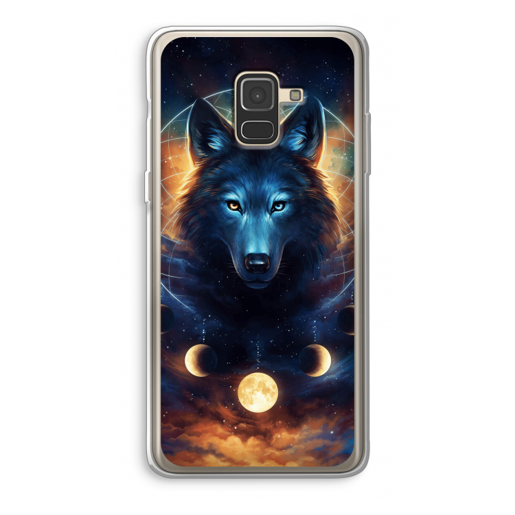 Wolf Dreamcatcher: Samsung Galaxy A8 (2018) Transparant Hoesje
