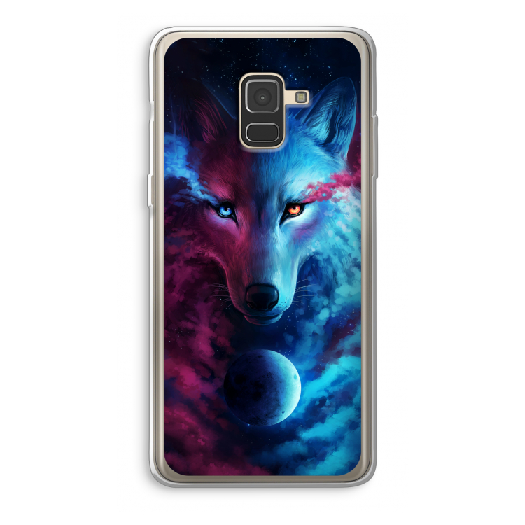 Where Light And Dark Meet: Samsung Galaxy A8 (2018) Transparant Hoesje