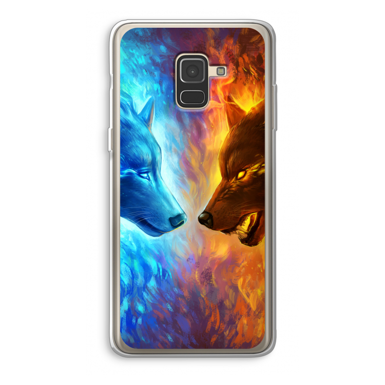 Fire & Ice: Samsung Galaxy A8 (2018) Transparant Hoesje