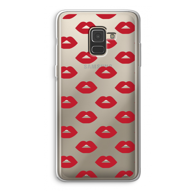 Lips: Samsung Galaxy A8 (2018) Transparant Hoesje