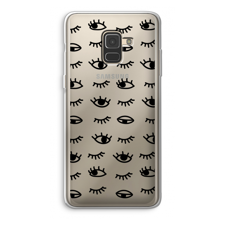 Eye pattern #2: Samsung Galaxy A8 (2018) Transparant Hoesje