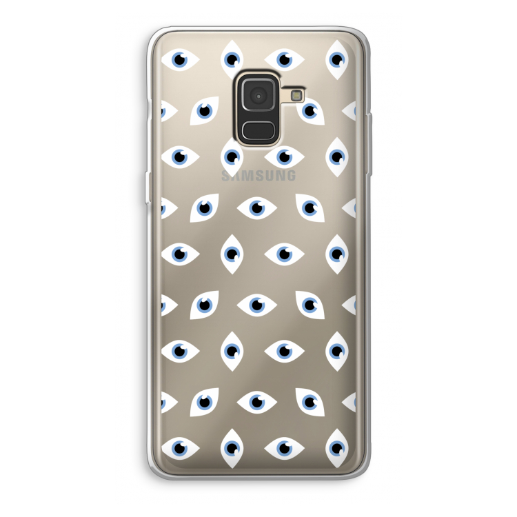 Eyes pattern: Samsung Galaxy A8 (2018) Transparant Hoesje