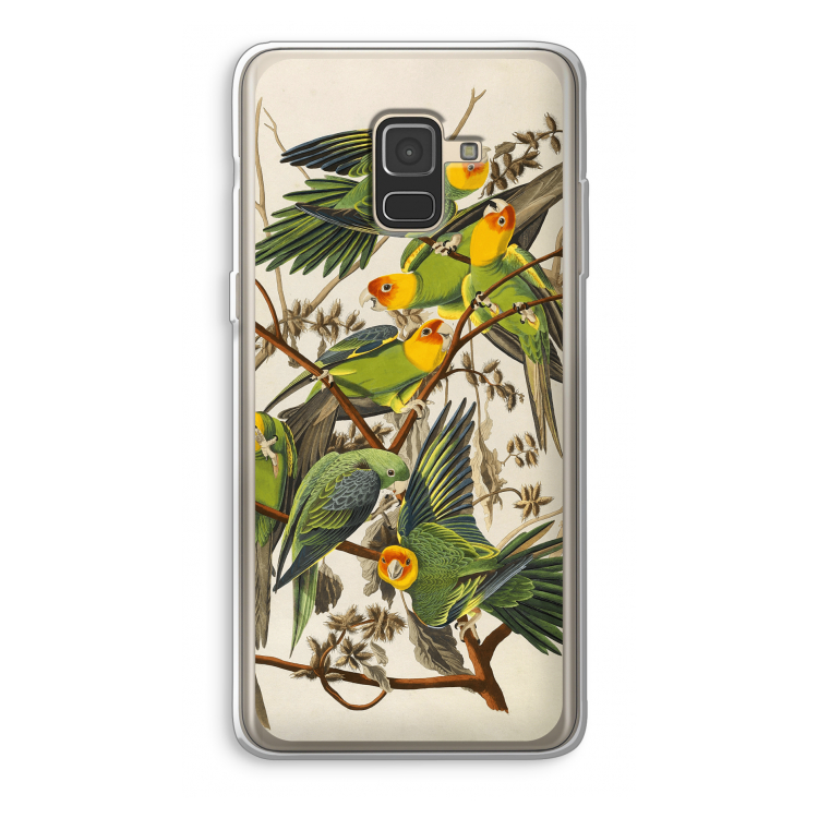 Carolinaparkiet: Samsung Galaxy A8 (2018) Transparant Hoesje
