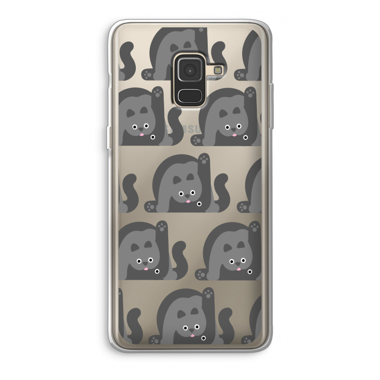 Cats: Samsung Galaxy A8 (2018) Transparant Hoesje